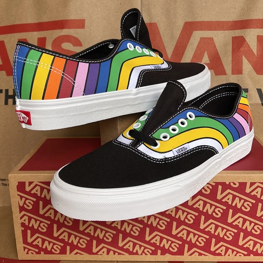 Vans Authentic Fefract Black/True White/Multi Men’s - Picture 9 of 16